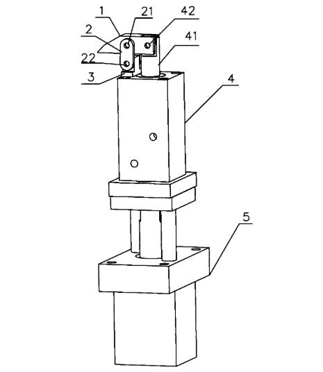 龍門式金屬薄板刨槽機用可隱藏壓腳結構圖